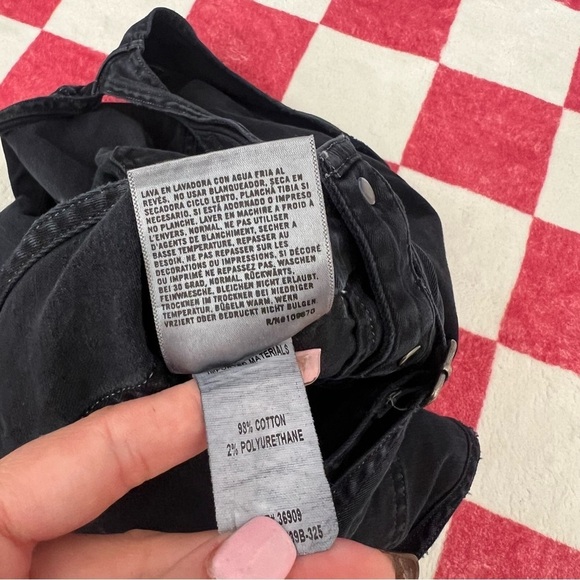 Citizens of Humanity Quincy Overalls Black Surrender Distressed Small - Picture 10 of 11